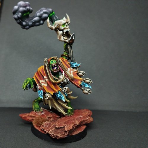 Ork Shaman invoking the Waaaagh