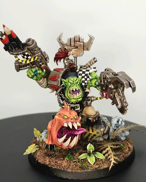 Ork Warboss with Sir Chompy Snuggleton