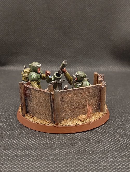 Cadians with mortar