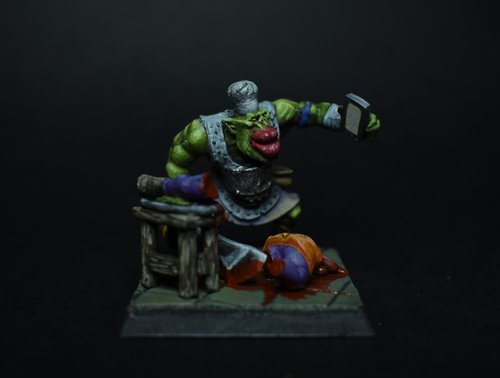 Orc influencer cooking tutorial