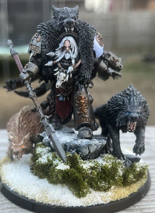 Space wolves Odin with mythical wolves