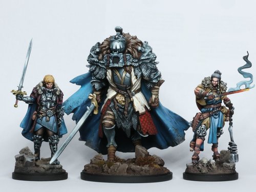 The black knight and his squires