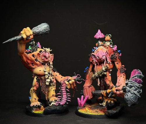 Two trolls one club