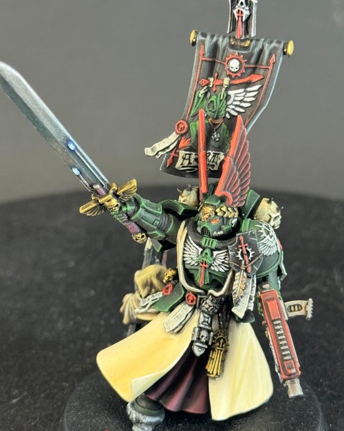 a green knight standing in the void