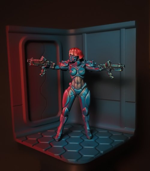 Cyberpunk corridor