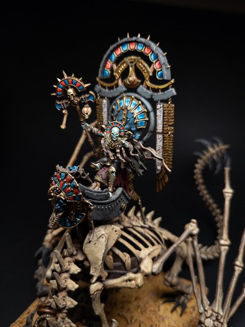 Lich priest on necrolith bone dragon