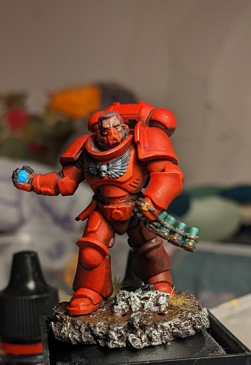 Blood angel with grenade