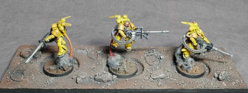 WH 40k Imperial Fists Suppressor Squad, with displ