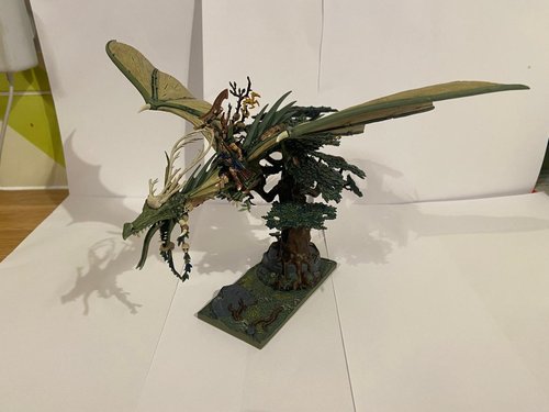 Wood Elf Glade Lord on Forest Dragon