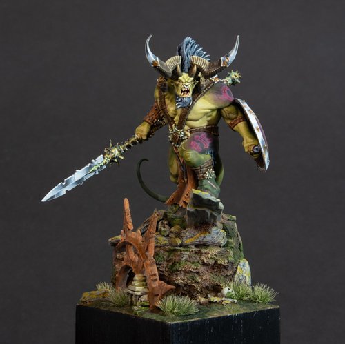 Ogroid Myrmidon, fighting for Nurgle