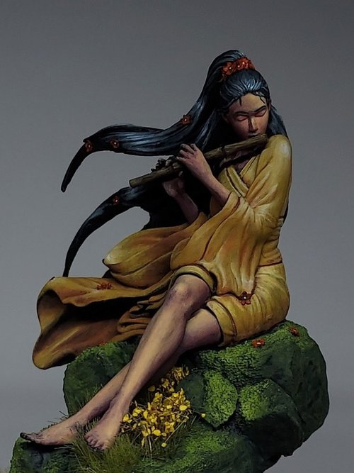 Girl with flute
