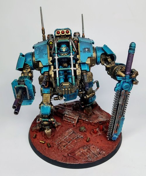 Techno-relic warsuit of the Saturnian keepers chap