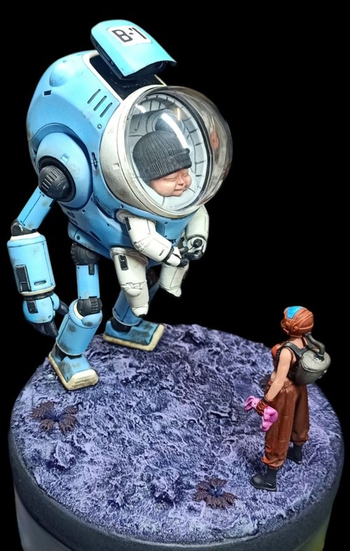 Giant Mech Baby in Space
