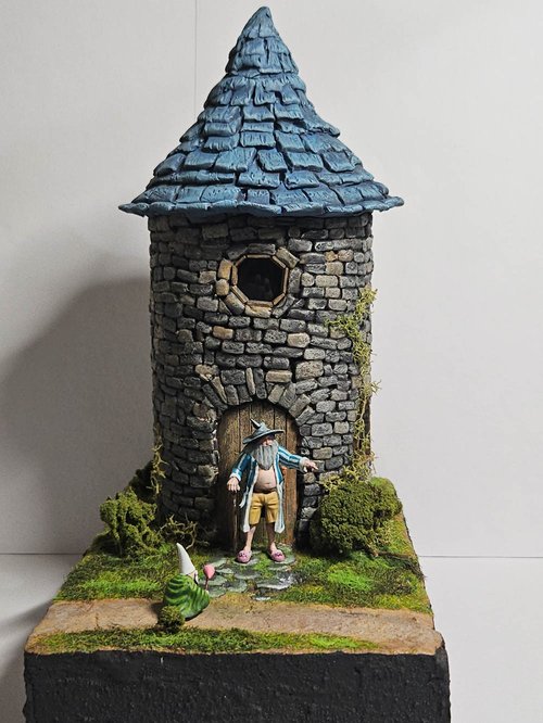 Gnome asking retired wizard for directions