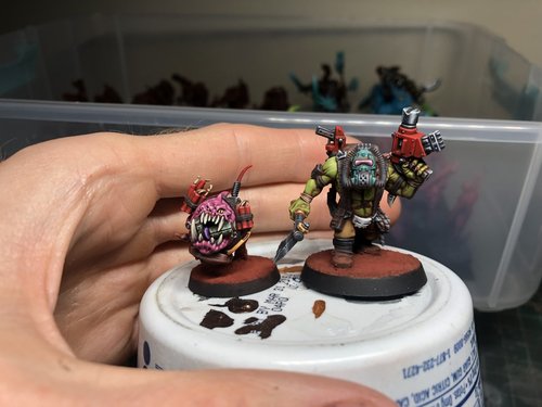 An Ork and 'is Squig