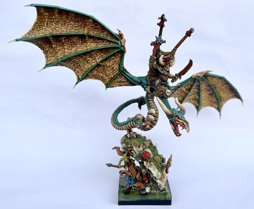 Orc war boss on wyvern