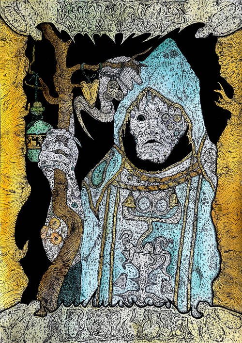 Nurgle Acolyte (Watercolour and Ink)
