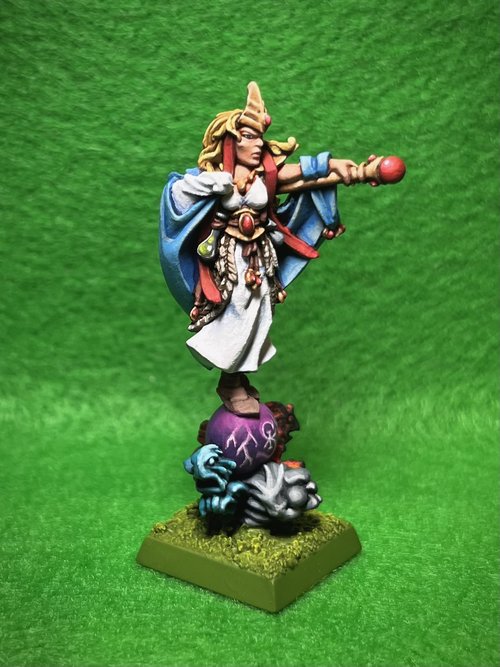 High Elf Mage on Elemental Base