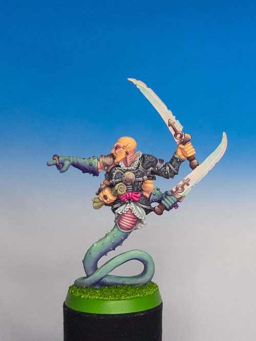 Slaanesh Champion - snake tail, two swords & extra