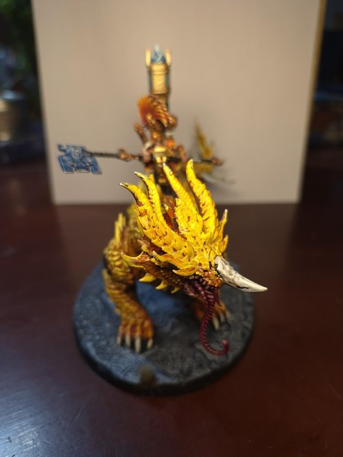 Dwarven lord on magmadroth