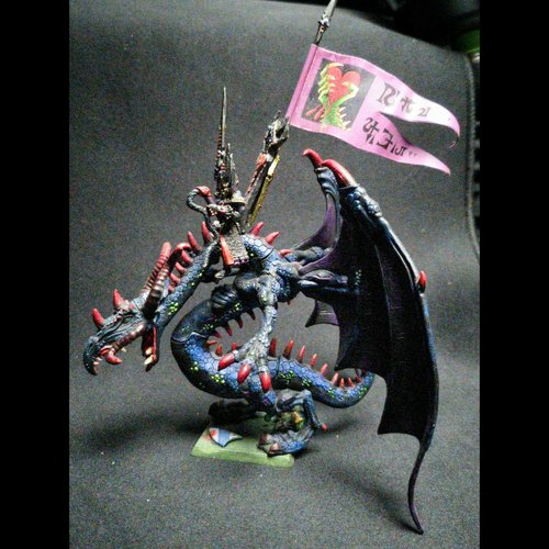 Dark Elves Malekith & Dragon (Painted by13yr old m