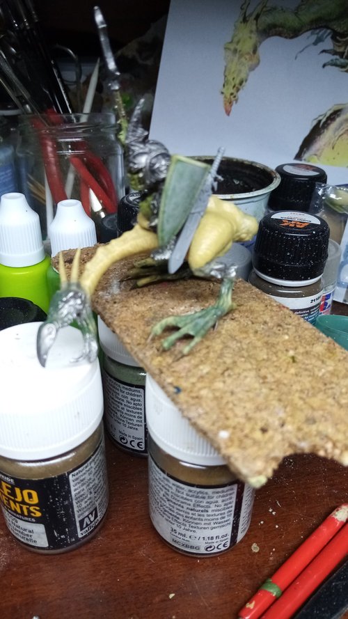 Orc with halberd on wingless beast