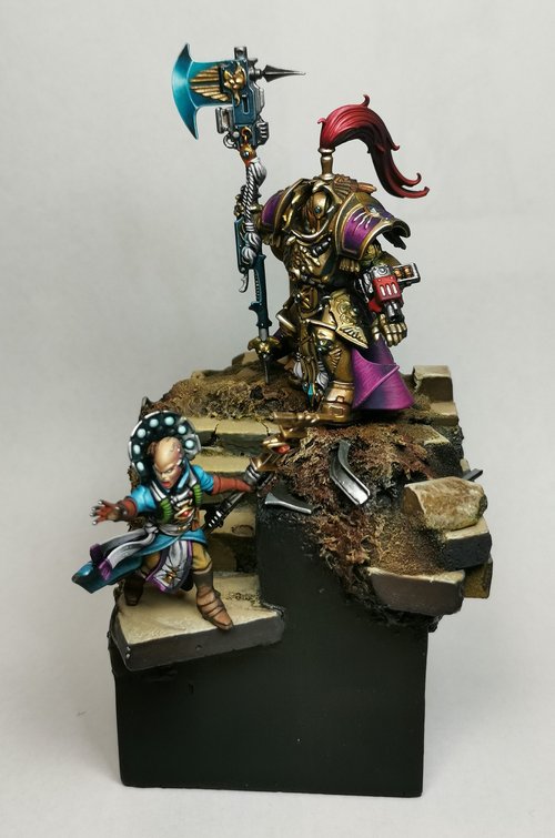 Aquillan Shield Custodes and Primaris Psyker