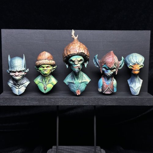 The August’s (group of busts painted in august for