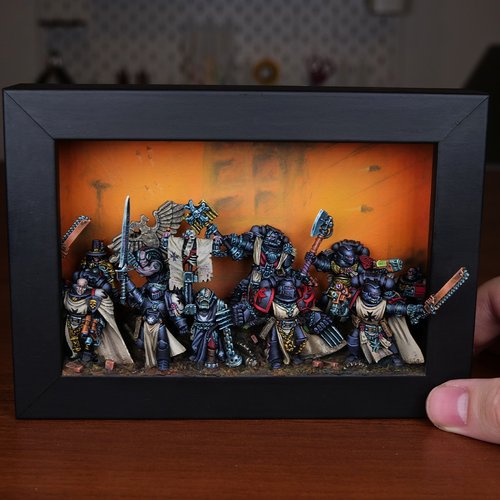Grimdark Black Templar Diorama