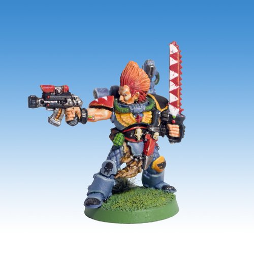 Space Wolf Scout Sergeant by @kingpaints