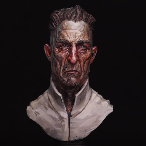 Old Man Bust