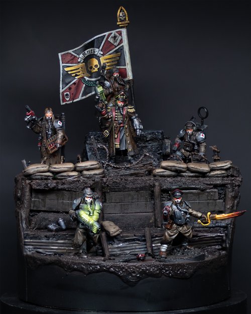 Krieg Command Group - Captured trench