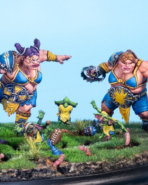 Ogress BloodBowl Team - Greenstuff mods