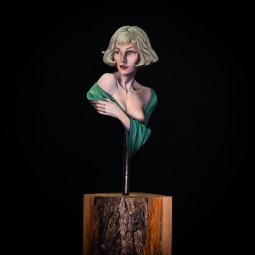 Woman in green