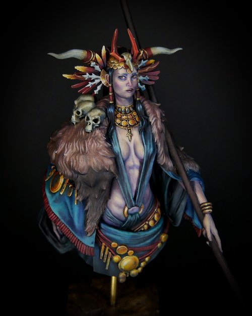 Warrior priestess bust