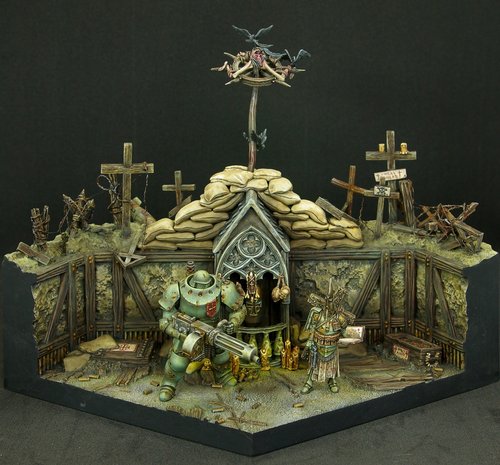 Shrine in trenches