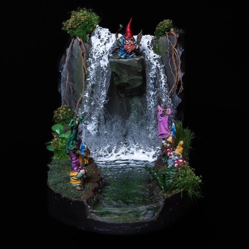 Let the games begin! (Gnomes at the waterfall)