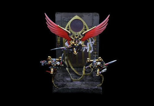 Celestine, the Living Saint with Retinue
