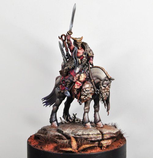 Darkoath chieftain on warsteed