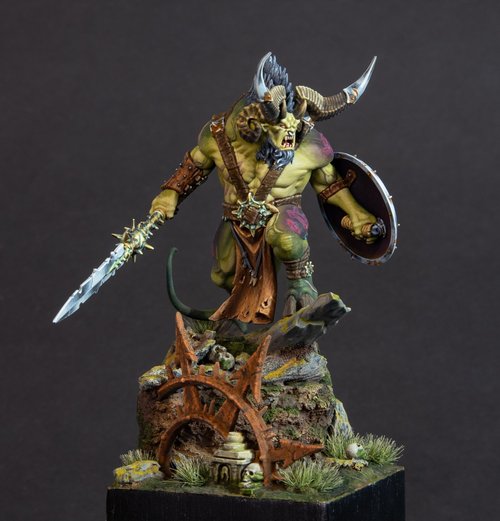 Ogroid Myrmidon, marked by Nurgle