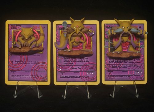 Abra Evo Line - 3D Pokemon Cards
